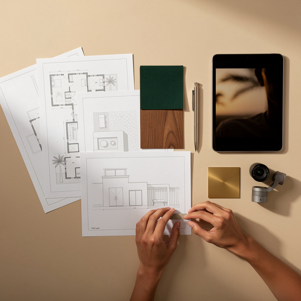 المهندس رياض أدلة وأفكار للمزارع الفاخرة في المدينة المنورة، جولة فيديو سينمائية وجولة 360 تبرز التصميم والخامات