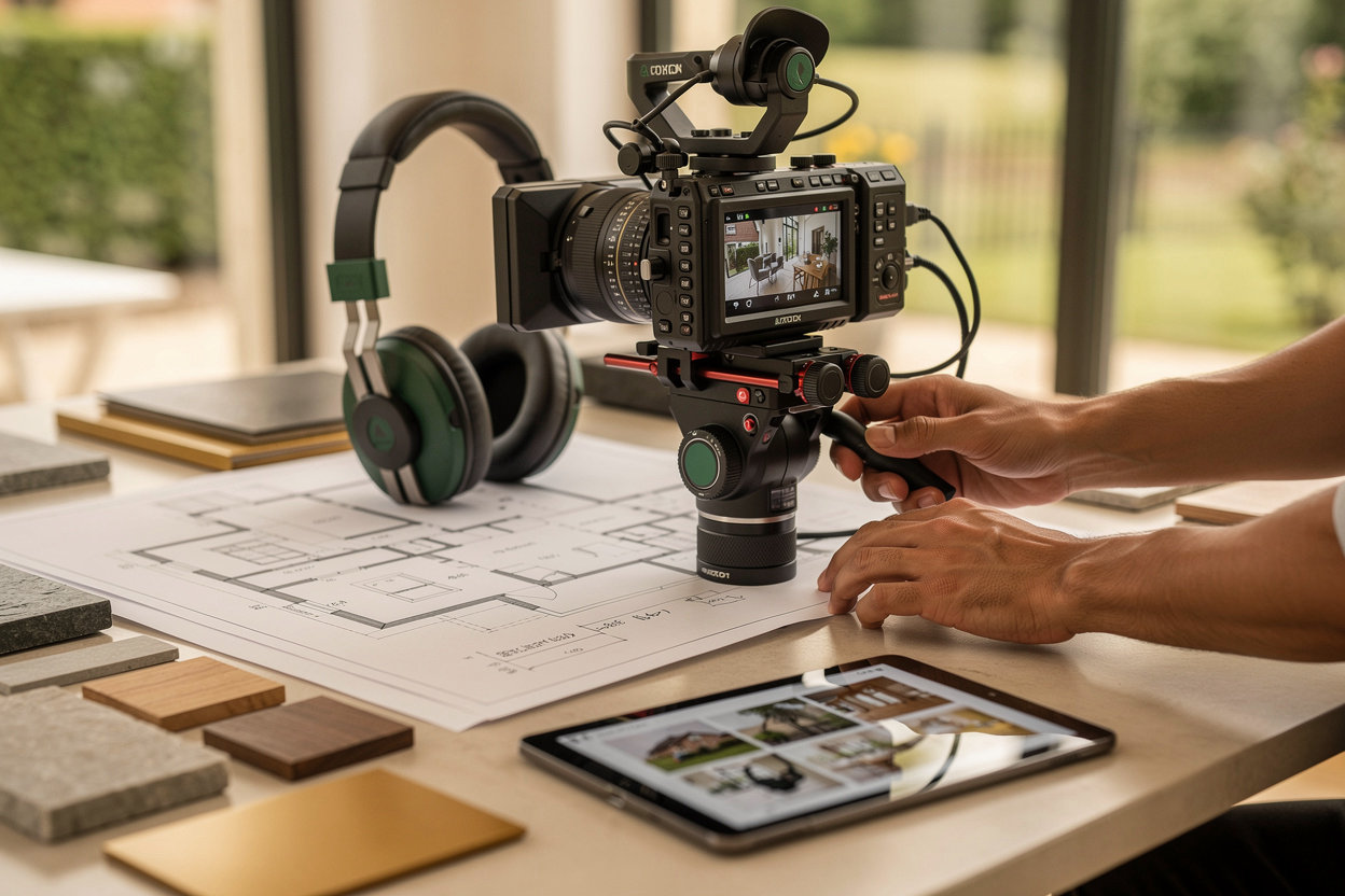 المهندس رياض تصوير سينمائي لمزرعة فاخرة في المدينة المنورة، يبرز الداخل والخارج والخامات الطبيعية والإضاءة الدافئة